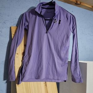 Under Armour purple long sleeve loose fit youth shirt. Size youth Medium